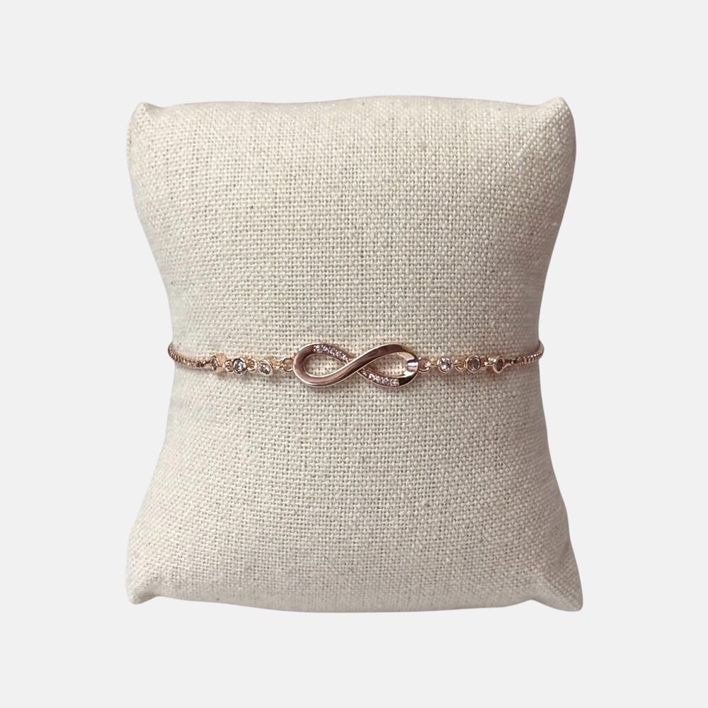 Rose Gold-Tone Infinity Adjustable Bracelet